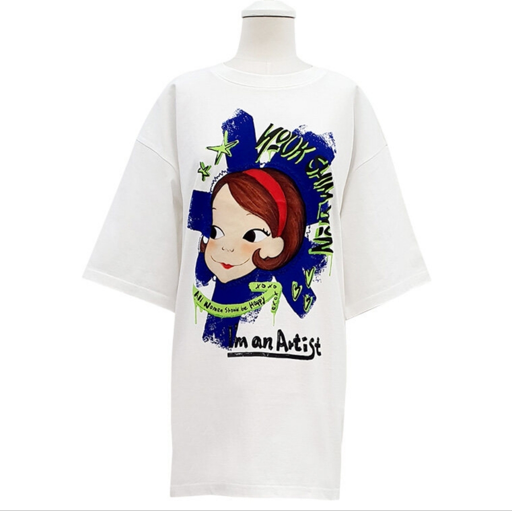 YOUK SHIM WON Freestyle Loose Fit T-Shirt Free Sized - Ria